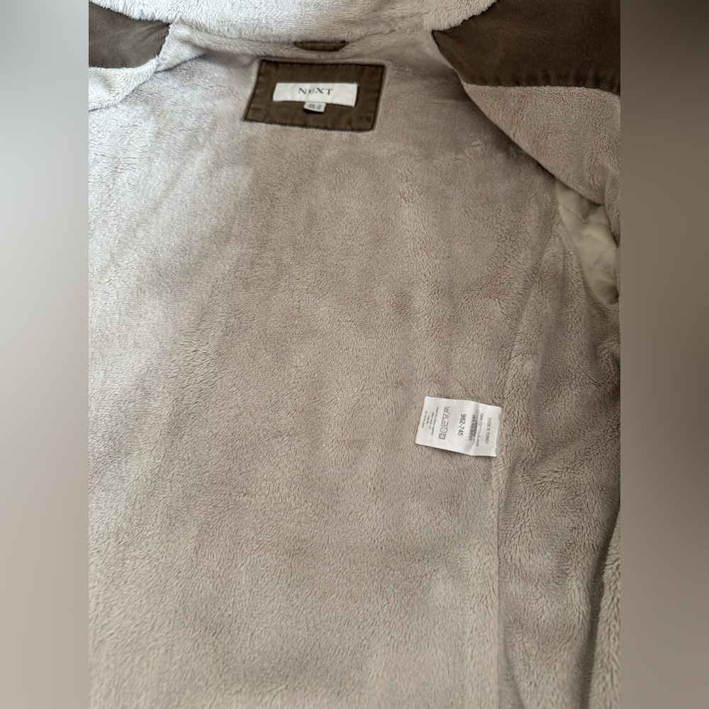 🛍️SALE🛍️ NEXT Women's Cargo Army Distressed Faded Look Fur Lined Jacket - Picture 9 of 12